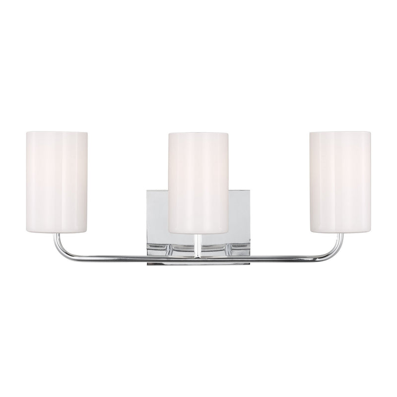 Generation Lighting GLV1003CH Three Light Vanity, Chrome