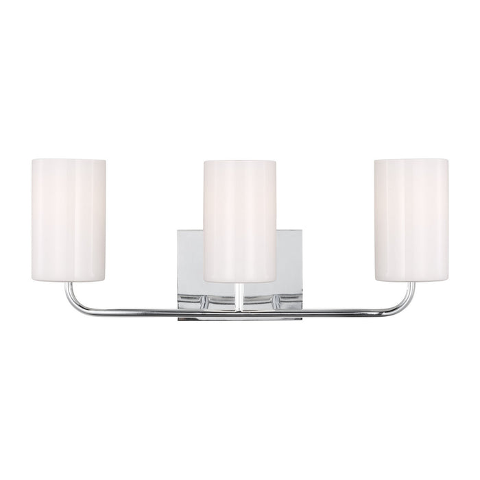 Generation Lighting GLV1003CH Three Light Vanity, Chrome