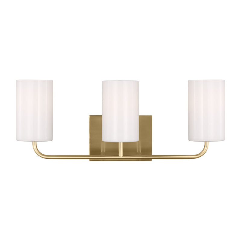 Generation Lighting GLV1003SB Three Light Vanity, Satin Bronze