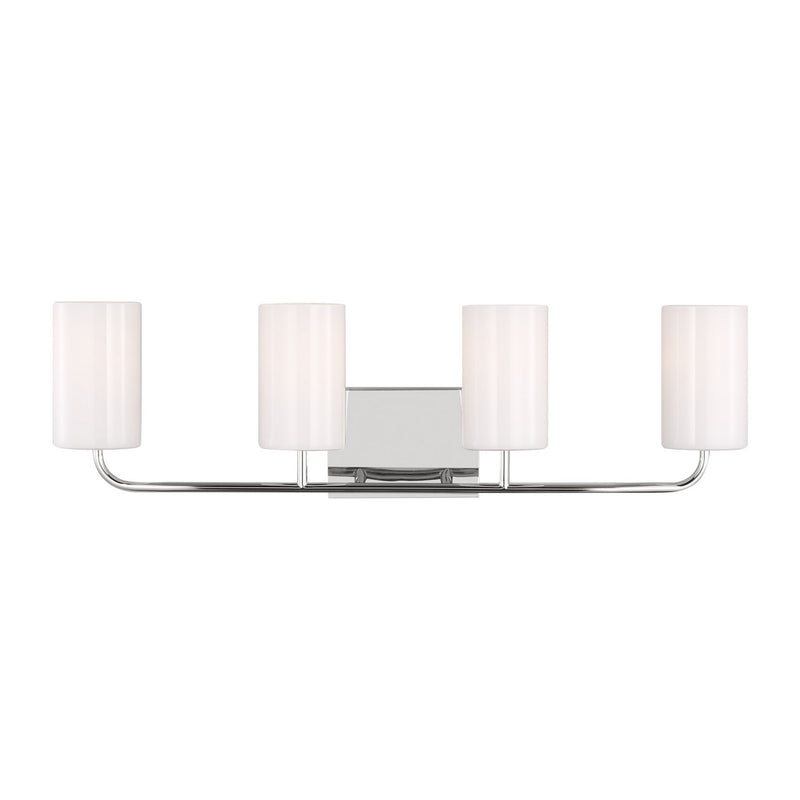 Generation Lighting GLV1004CH Four Light Vanity, Chrome