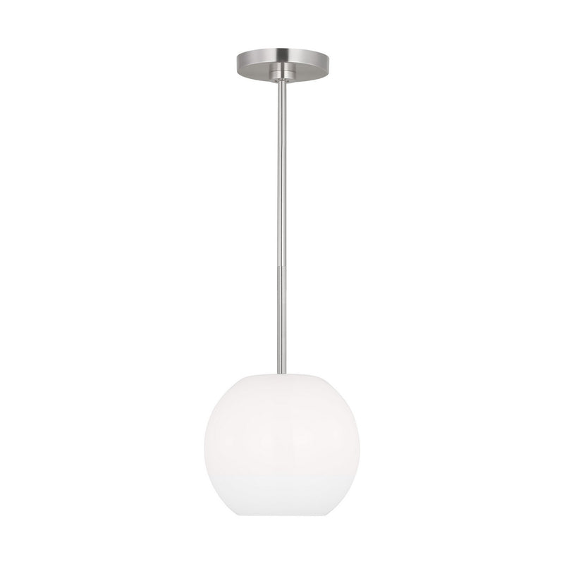 Generation Lighting GLP1011BS One Light Mini Pendant, Brushed Steel