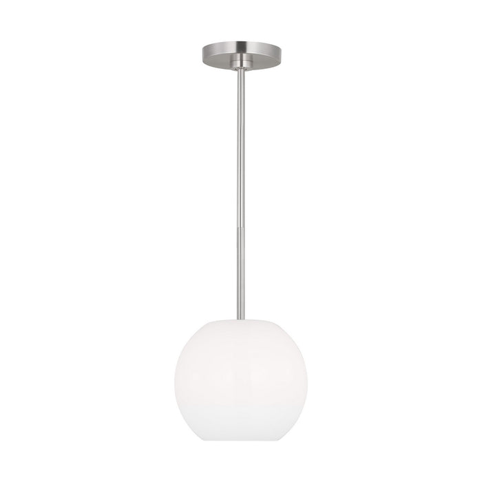 Generation Lighting GLP1011BS One Light Mini Pendant, Brushed Steel