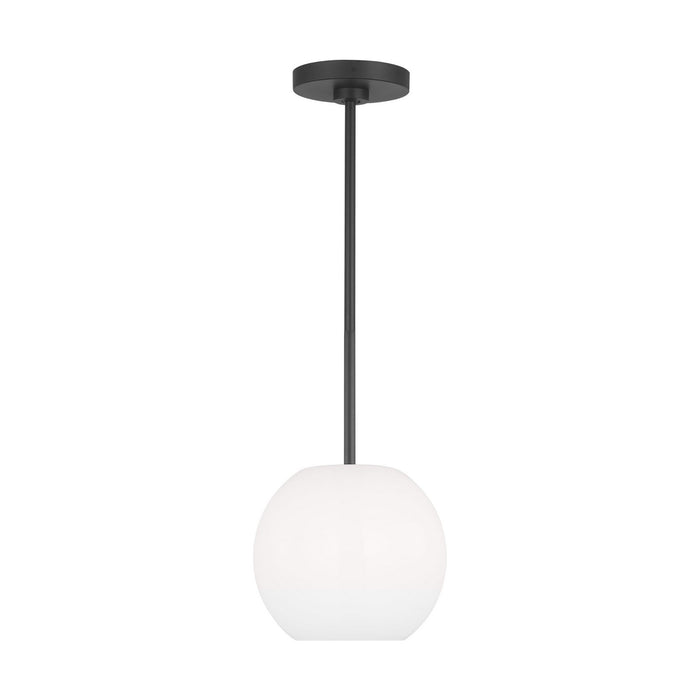 Generation Lighting GLP1011MBK One Light Mini Pendant, Midnight Black