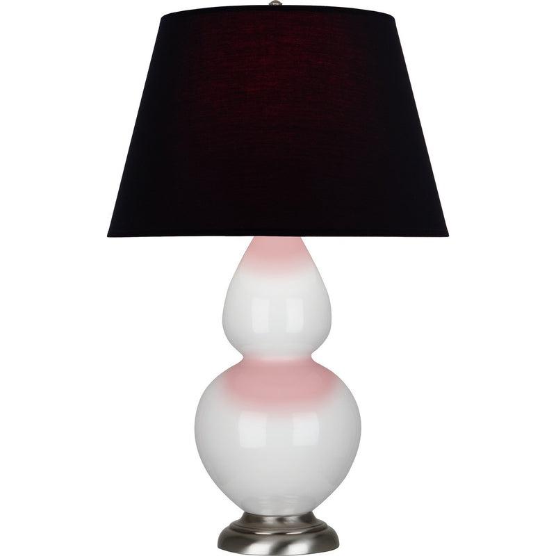 Robert Abbey 1670K One Light Table Lamp, Lily Glazed Ceramic w/Antique Silvered