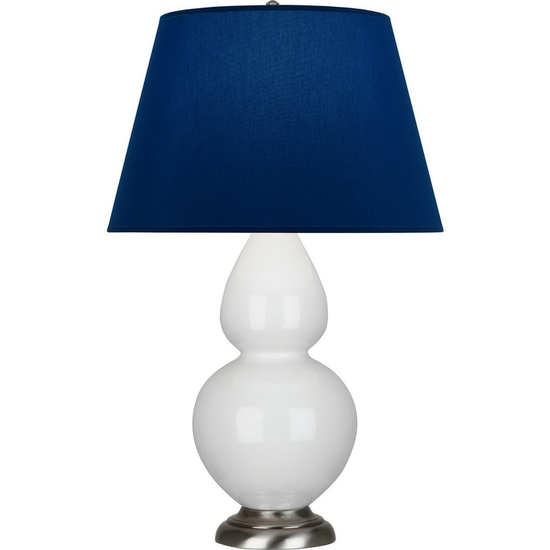 Robert Abbey 1670N One Light Table Lamp, Lily Glazed Ceramic w/Antique Silvered