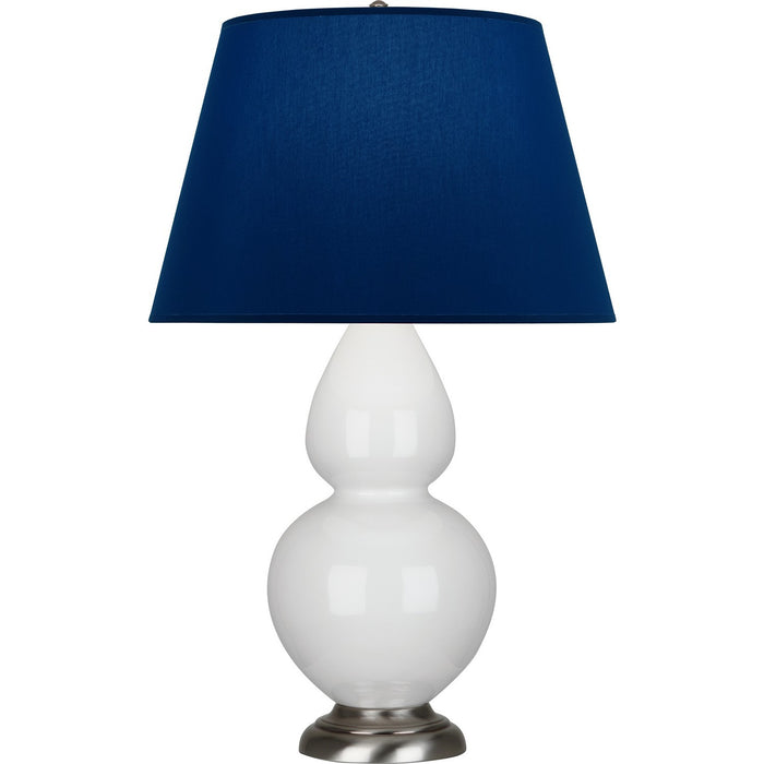 Robert Abbey 1670N One Light Table Lamp, Lily Glazed Ceramic w/Antique Silvered