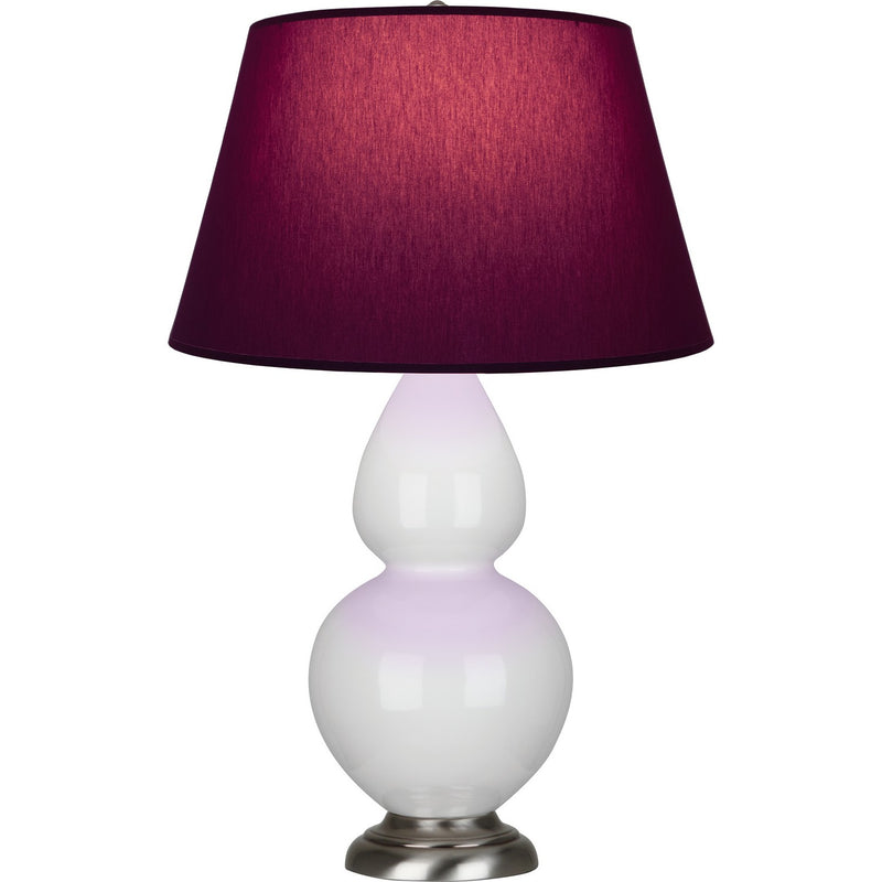 Robert Abbey 1670P One Light Table Lamp, Lily Glazed Ceramic w/Antique Silvered