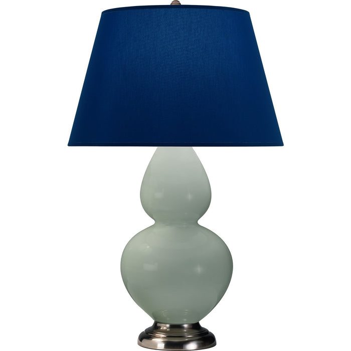 Robert Abbey 1791N One Light Table Lamp, Celadon Glazed Ceramic w/Antique Silvered