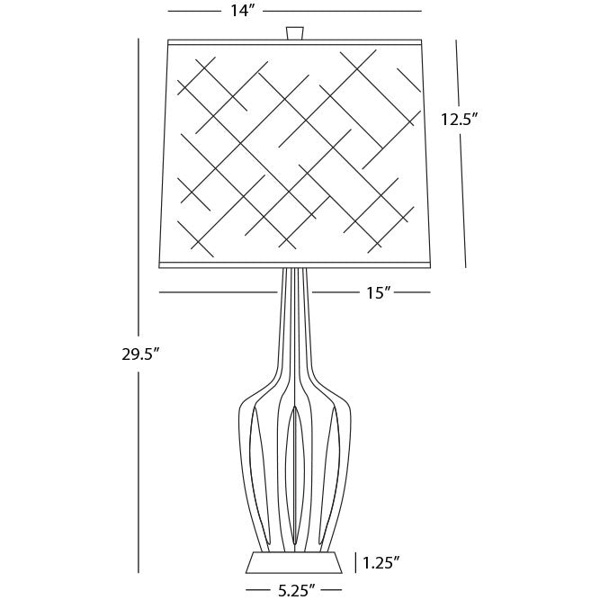 Robert Abbey MLY35 One Light Accent Lamp, Matte Lily Glazed Ceramic w/Polished Nickel/a Lucite
