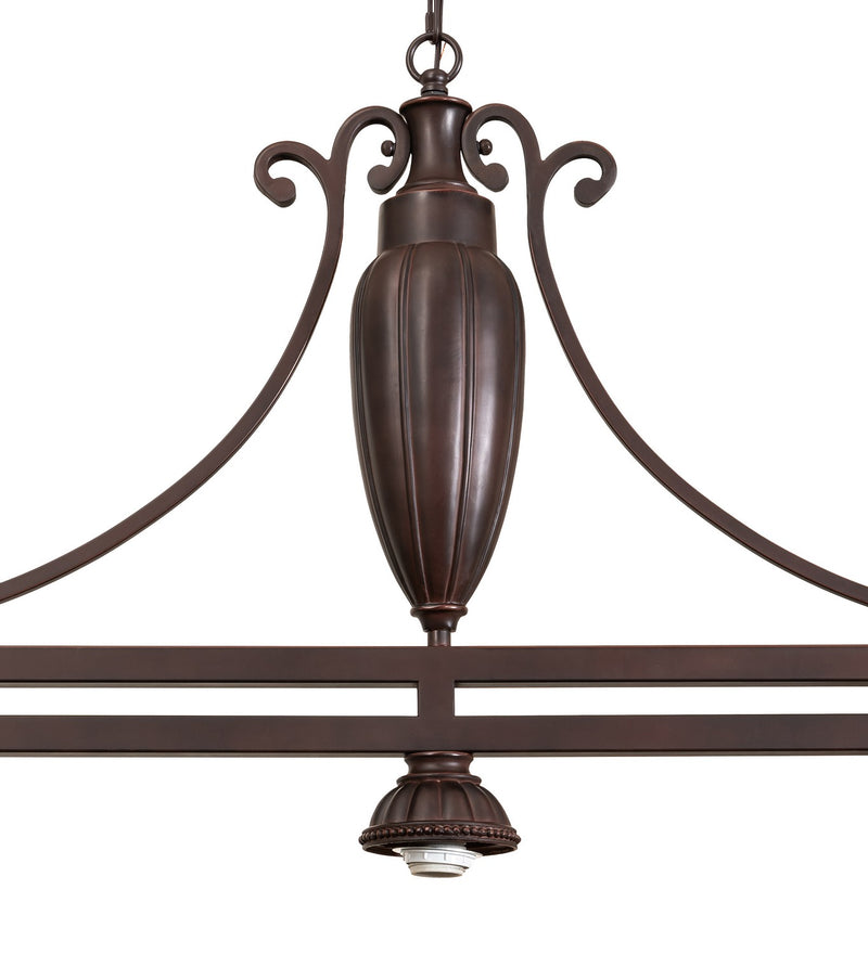 Meyda Tiffany 133263 Three Light Island Pendant Hardware, Mahogany Bronze