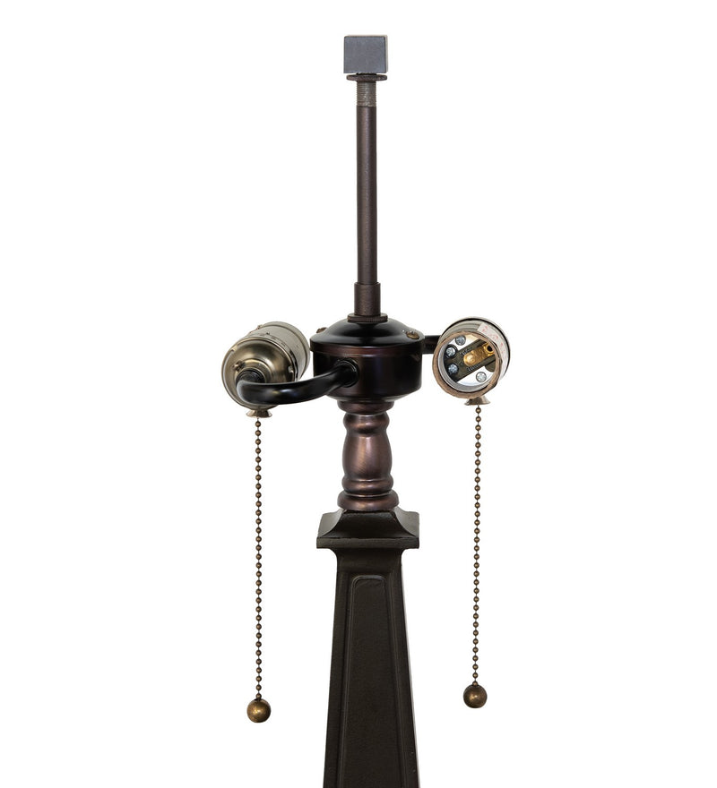 Meyda Tiffany 138798 Two Light Table Base, Mahogany Bronze