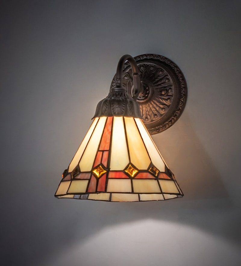 Meyda Tiffany 250246 One Light Wall Sconce, Mahogany Bronze