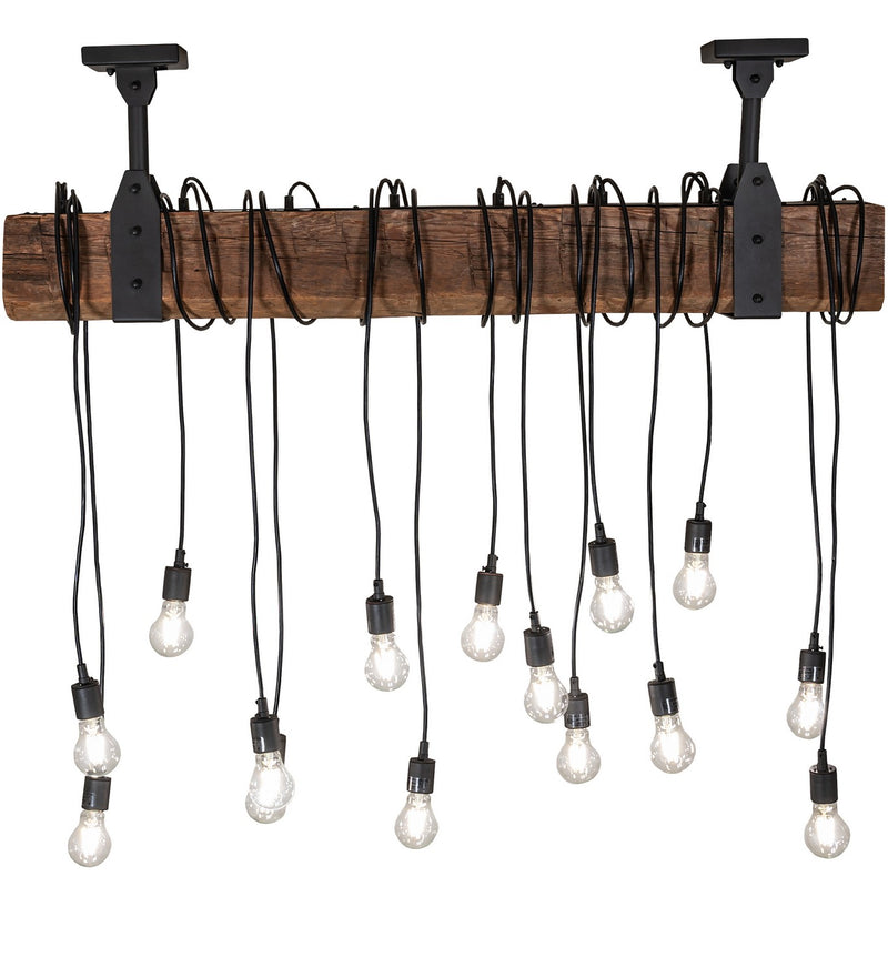 Meyda Tiffany 259859 15 Light Pendant, Wrought Iron