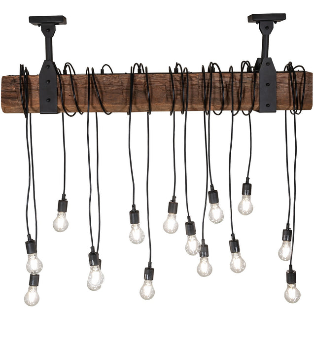 Meyda Tiffany 259859 15 Light Pendant, Wrought Iron