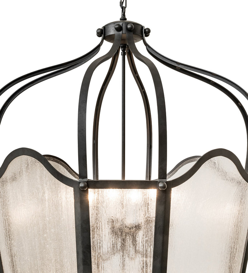 Meyda Tiffany 266327 12 Light Pendant, Old Wrought Iron