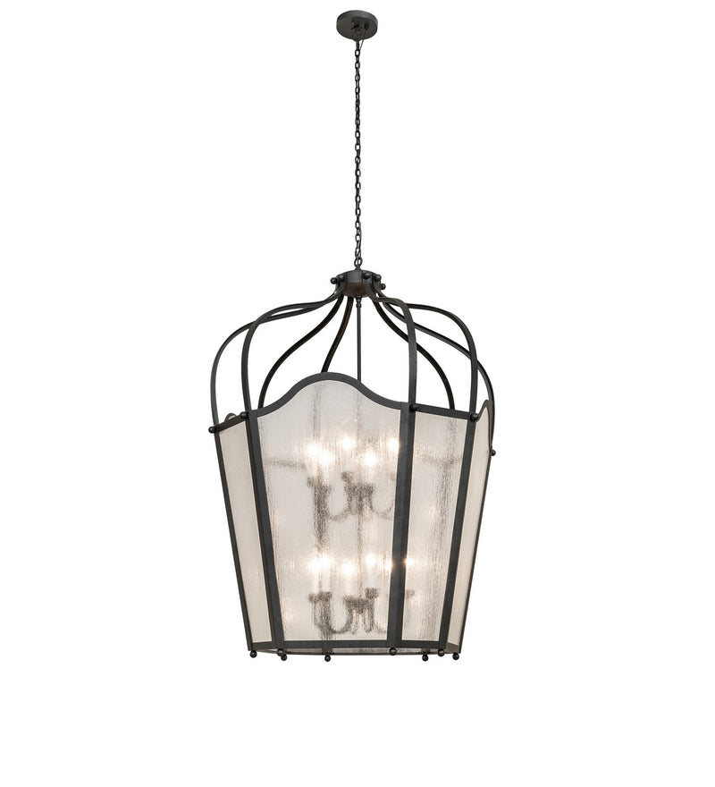 Meyda Tiffany 266327 12 Light Pendant, Old Wrought Iron