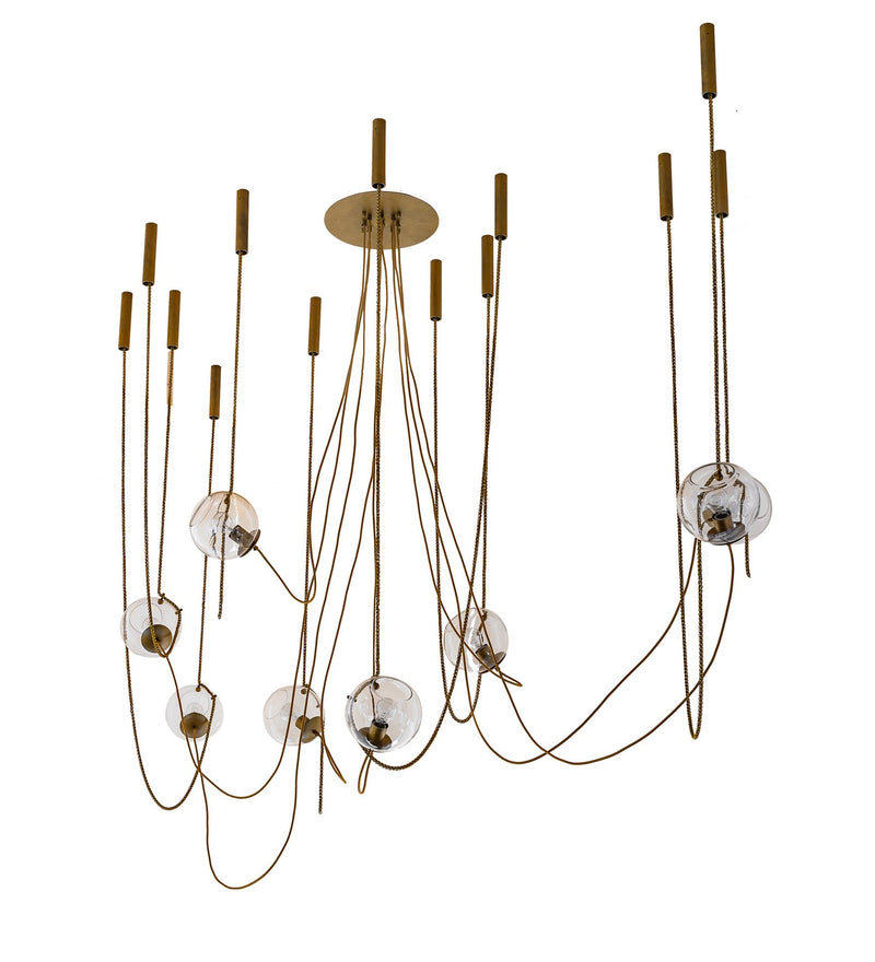 Meyda Tiffany 266726 Eight Light Chandelier, Aged Brass