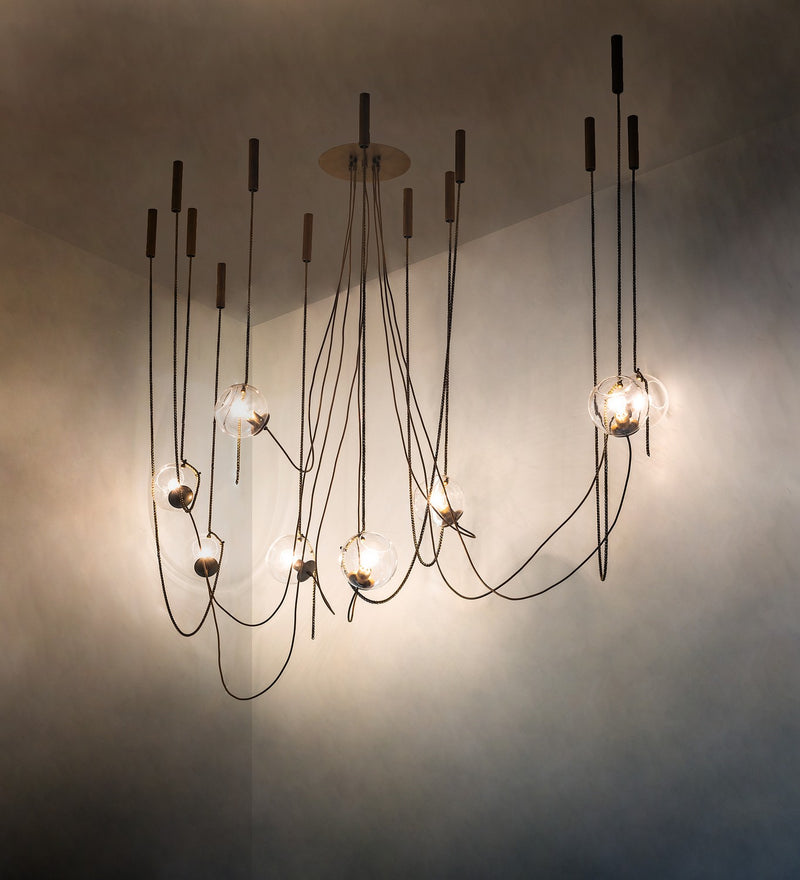 Meyda Tiffany 266726 Eight Light Chandelier, Aged Brass