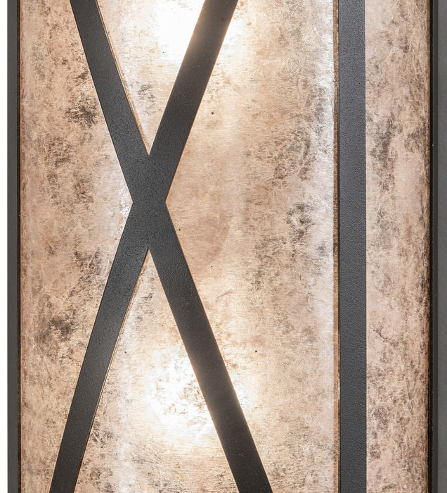 Meyda Tiffany 266995 Two Light Wall Sconce, Wrought Iron