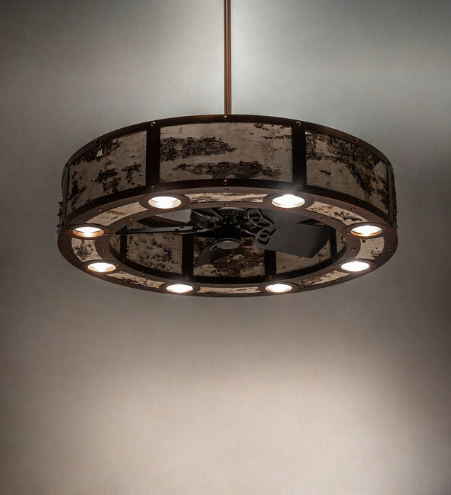 Meyda Tiffany 267436 16 Light Chandel-Air, Vintage Copper/Birch Wood