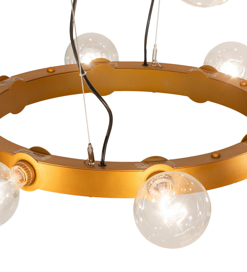 Meyda Tiffany 267946 24 Light Chandelier, Gold Metallic