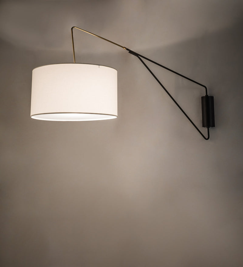 Meyda Tiffany 268048 One Light Wall Sconce, Solar Black/Brass