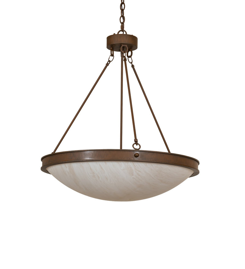Meyda Tiffany 268103 Six Light Pendant, Rustic Iron
