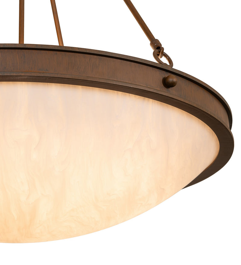 Meyda Tiffany 268103 Six Light Pendant, Rustic Iron