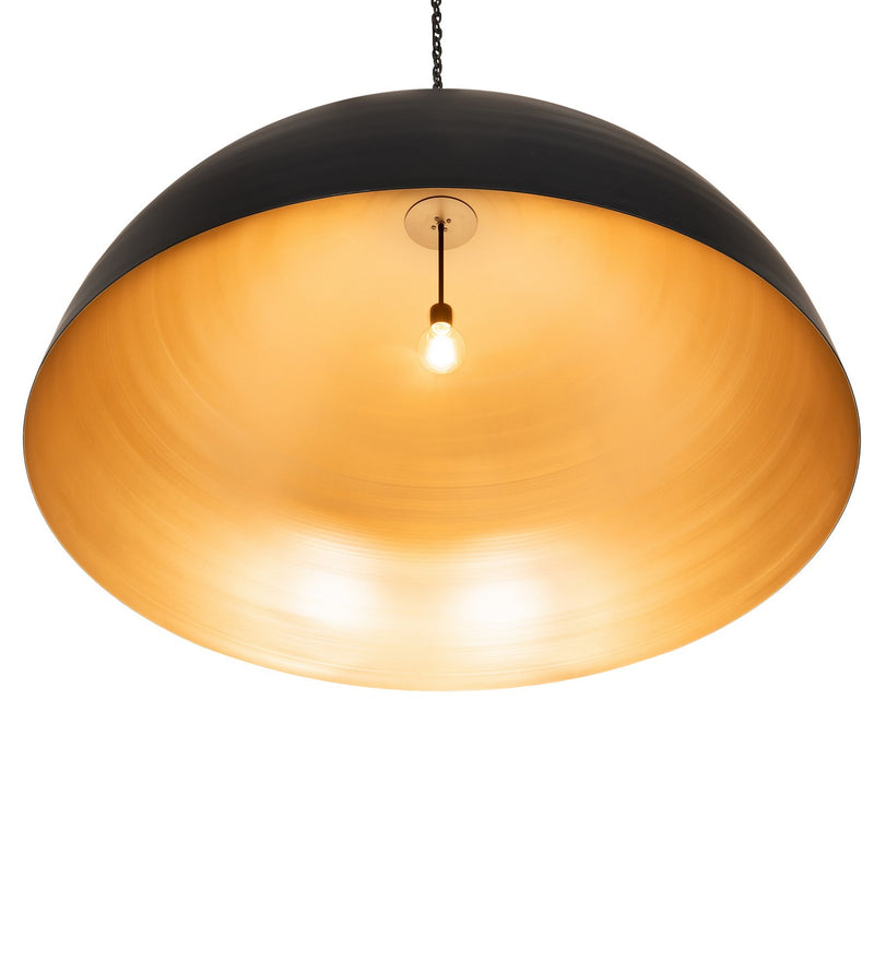 Meyda Tiffany 268122 LED Pendant, Solar Black & Gold Metallic