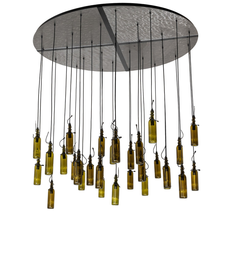 Meyda Tiffany 268401 30 Light Pendant, Satin Clear/Textured Black