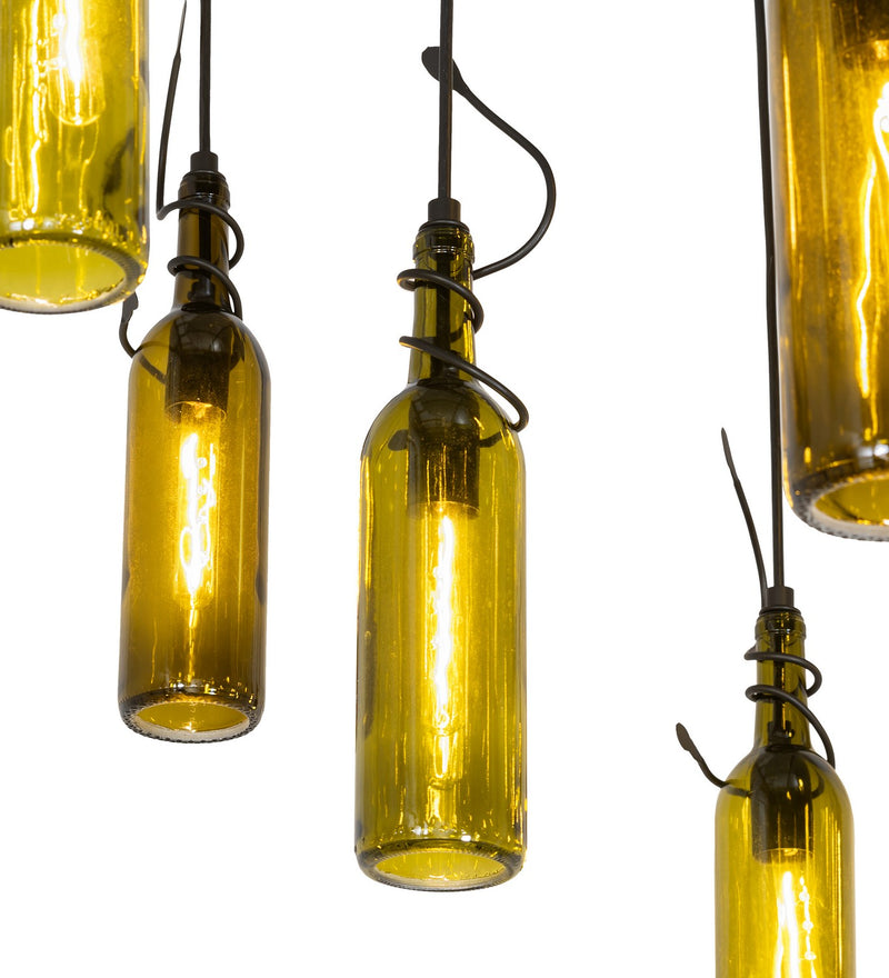 Meyda Tiffany 268401 30 Light Pendant, Satin Clear/Textured Black