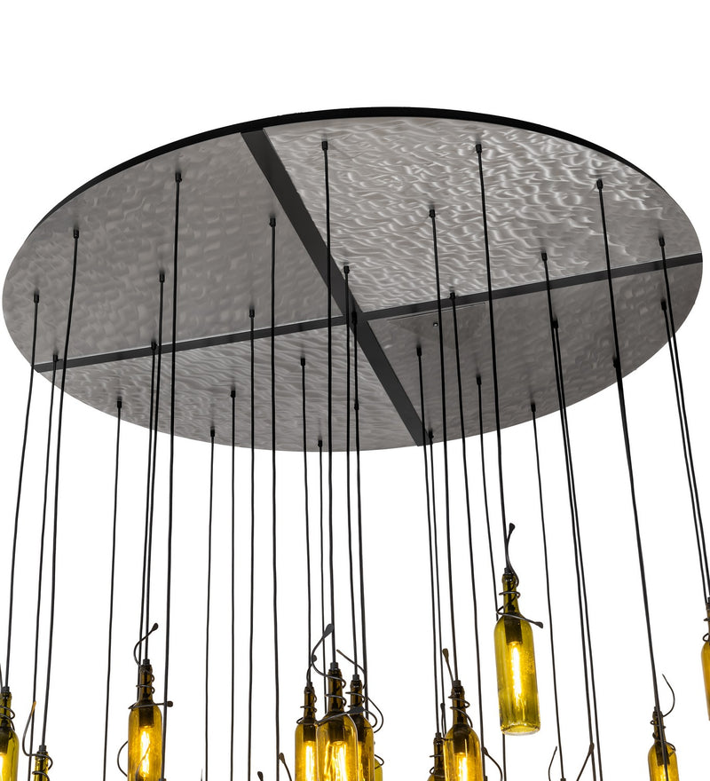 Meyda Tiffany 268401 30 Light Pendant, Satin Clear/Textured Black