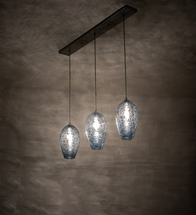 Meyda Tiffany 268619 Three Light Island Pendant, Brushed Nickel