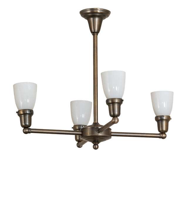 Meyda Tiffany 268813 Four Light Chandelier, Antique Brass