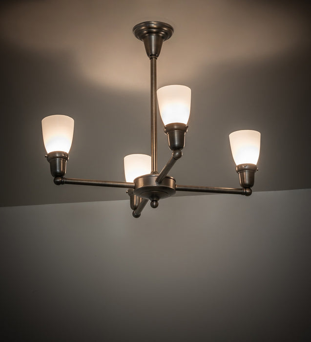 Meyda Tiffany 268813 Four Light Chandelier, Antique Brass