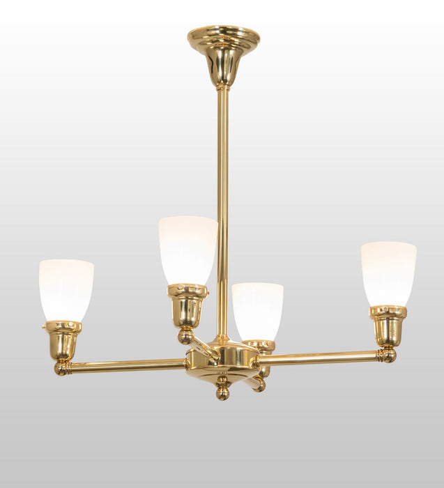 Meyda Tiffany 269355 Four Light Chandelier, Polished Brass