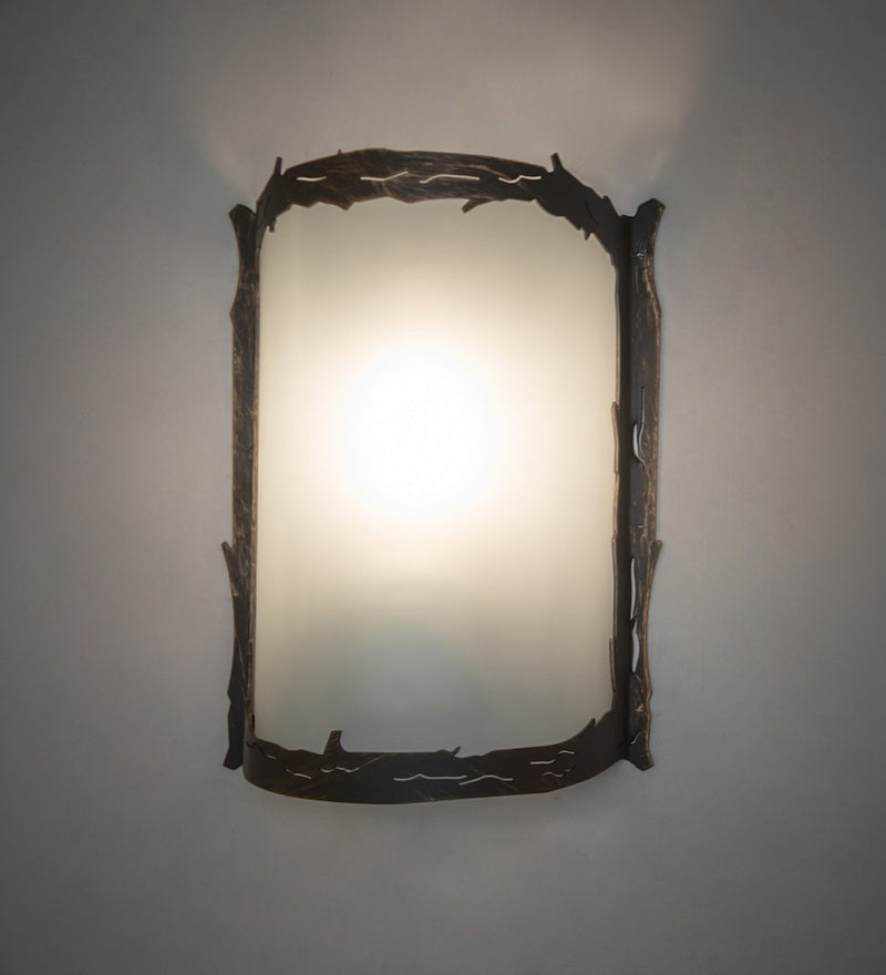 Meyda Tiffany 269722 One Light Wall Sconce, Antique Brass Matte