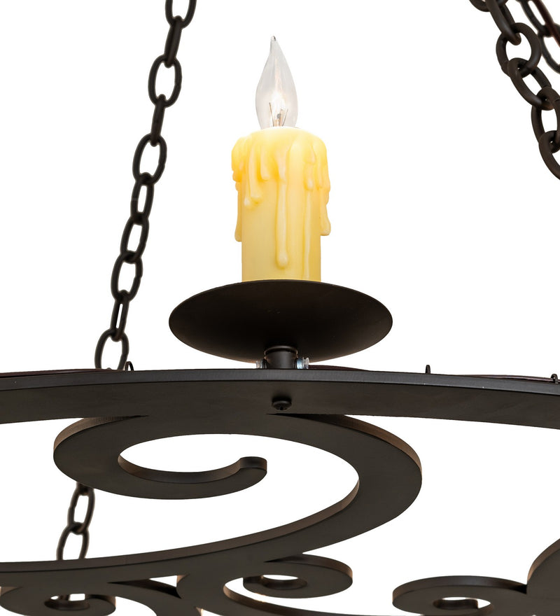 Meyda Tiffany 269747 Eight Light Chandelier, Oil Rubbed Bronze