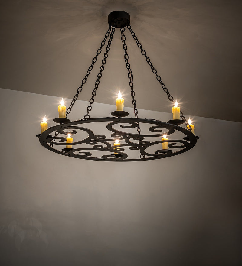 Meyda Tiffany 269747 Eight Light Chandelier, Oil Rubbed Bronze