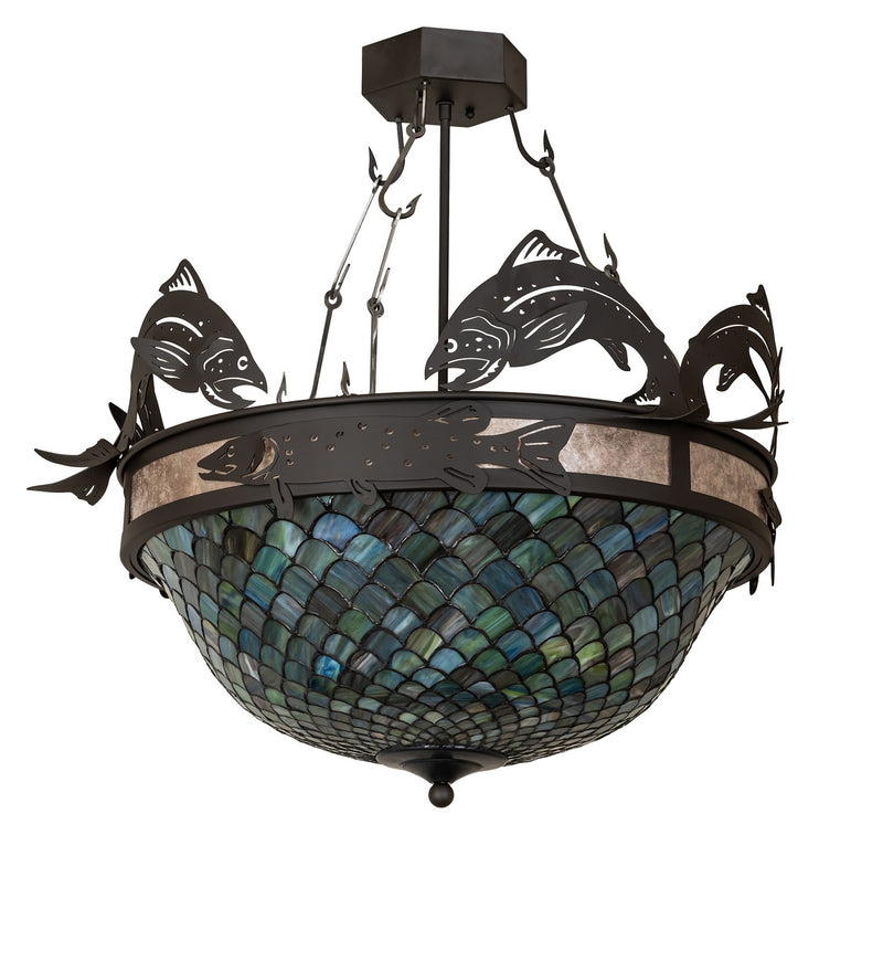 Meyda Tiffany 270054 Four Light Semi-Flushmount, Oil Rubbed Bronze
