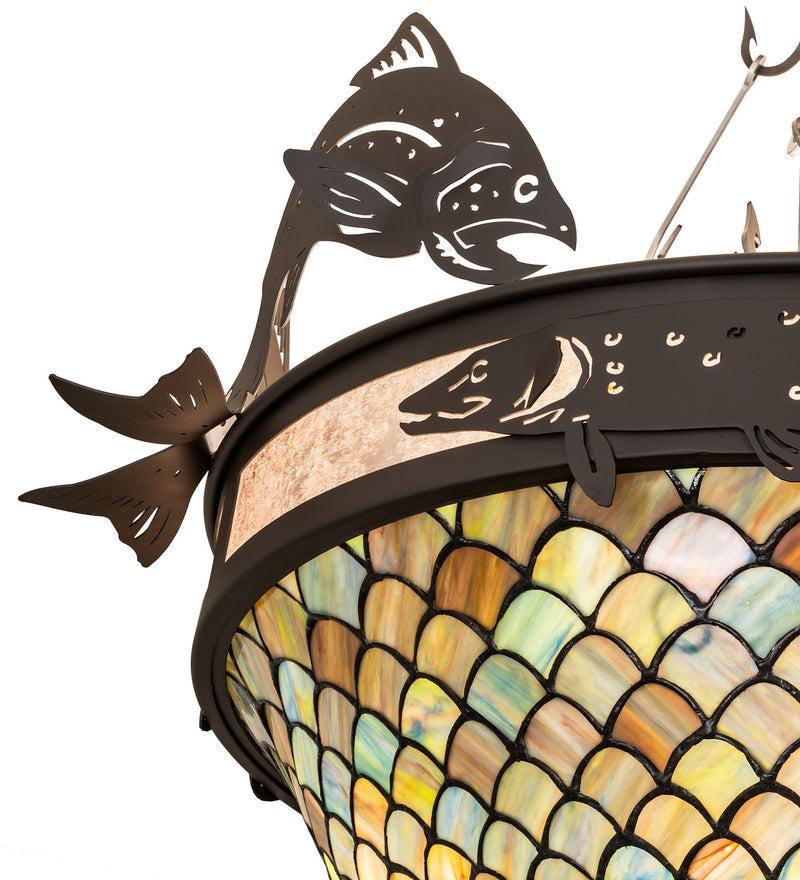 Meyda Tiffany 270054 Four Light Semi-Flushmount, Oil Rubbed Bronze