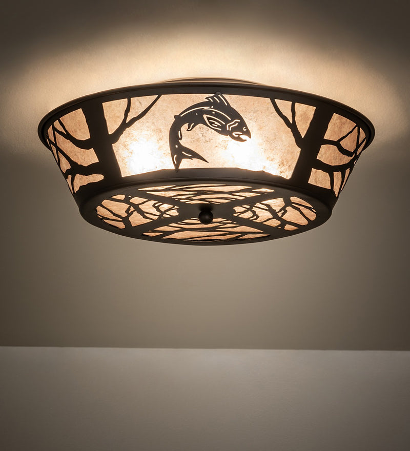Meyda Tiffany 270056 Four Light Flushmount, Oil Rubbed Bronze