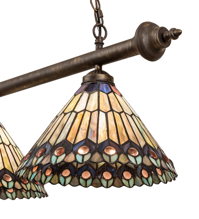 Meyda Tiffany 270445 Three Light Island Pendant, Antique Brass