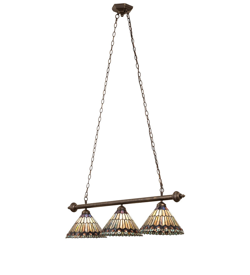 Meyda Tiffany 270445 Three Light Island Pendant, Antique Brass