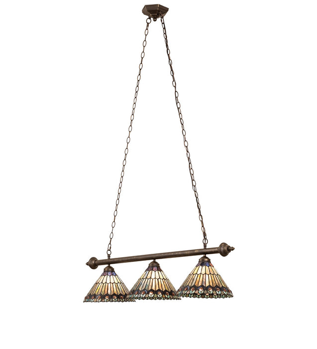 Meyda Tiffany 270445 Three Light Island Pendant, Antique Brass