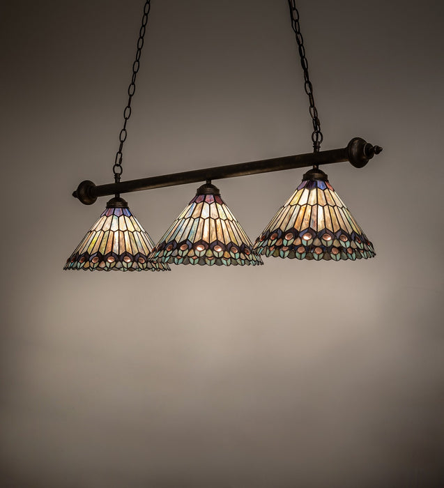 Meyda Tiffany 270445 Three Light Island Pendant, Antique Brass
