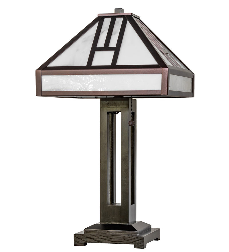 Meyda Tiffany 270904 Two Light Table Lamp, Mahogany Bronze
