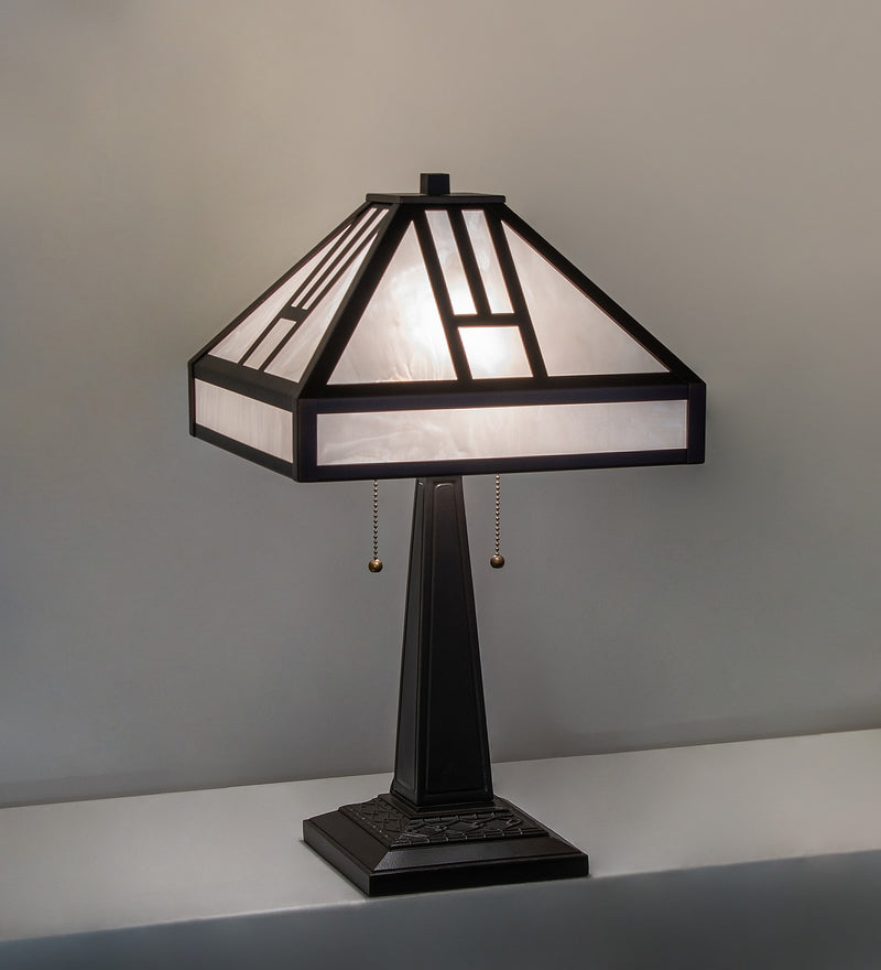 Meyda Tiffany 270906 Two Light Table Lamp, Mahogany Bronze