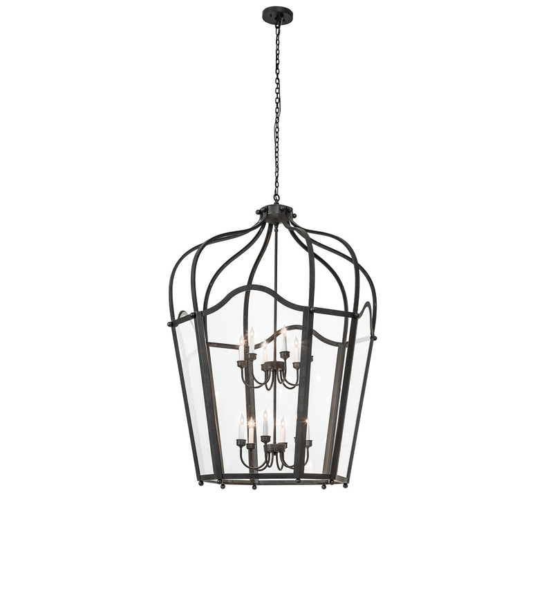 Meyda Tiffany 271262 12 Light Pendant, Old Wrought Iron