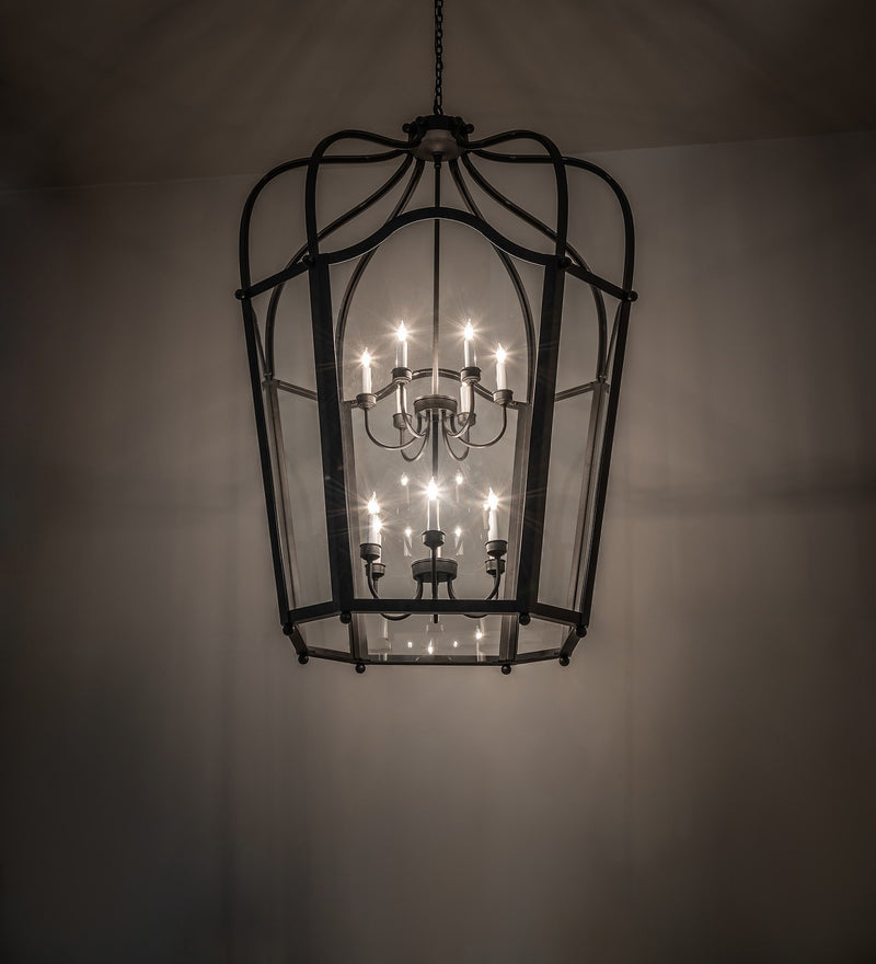 Meyda Tiffany 271262 12 Light Pendant, Old Wrought Iron